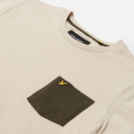 Мужская футболка Lyle & Scott Contrast Pocket Sesame/Trek Green