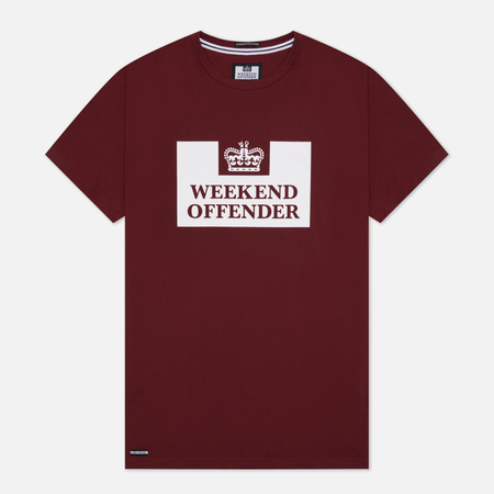 Мужская футболка Weekend Offender Prison AW21, цвет бордовый, размер XL