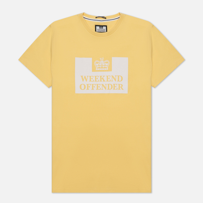 Мужская футболка Weekend Offender, цвет жёлтый, размер S TSSS2212-BUTTERMILK Prison SS22 - фото 1