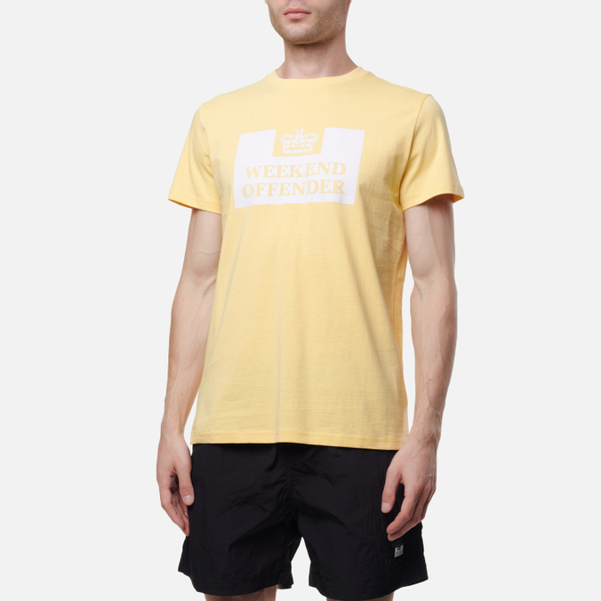 Мужская футболка Weekend Offender, цвет жёлтый, размер S TSSS2212-BUTTERMILK Prison SS22 - фото 3