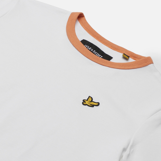 Женская футболка Lyle & Scott Ringer White/Dusk Orange