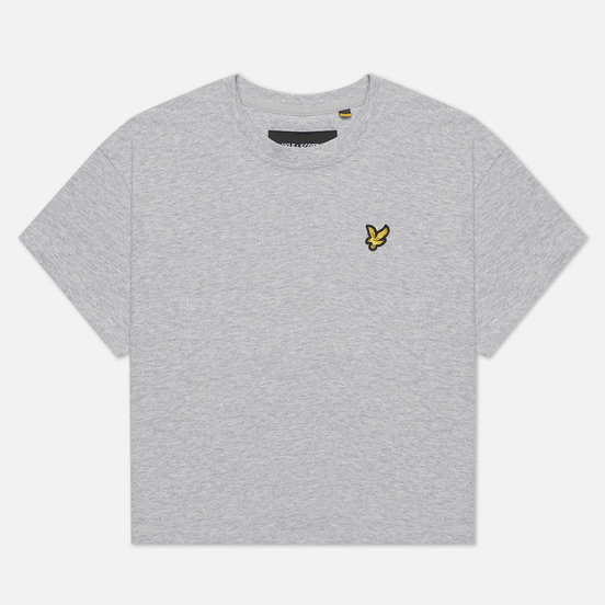 Женская футболка Lyle & Scott Cropped Light Grey Marl