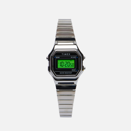 Наручные часы Timex Classical Digital Mini, цвет серебряный