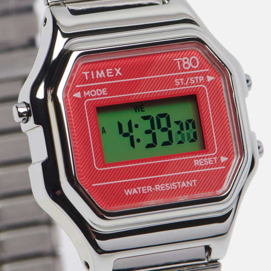 Наручные часы Timex T80 Mini Silver Tone/Stainless Steel/Pink