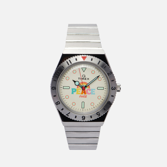 Наручные часы Timex x Coca-Cola Q Diver Stainless Steel/Cream