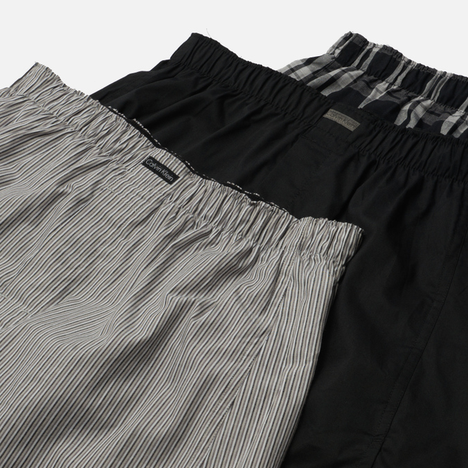Комплект мужских трусов Calvin Klein Underwear, цвет комбинированный, размер S U1732A-BMS 3-Pack Boxer Woven - фото 2