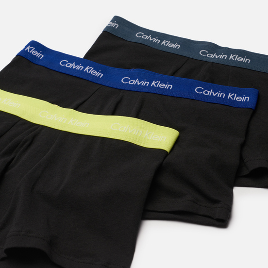 Комплект мужских трусов Calvin Klein Underwear 3-Pack Low Rise Trunk Black/Purple/Yellow/Black