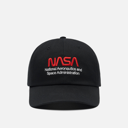 фото Кепка alpha industries nasa worm logo, цвет чёрный