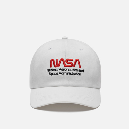 фото Кепка alpha industries nasa worm logo, цвет белый