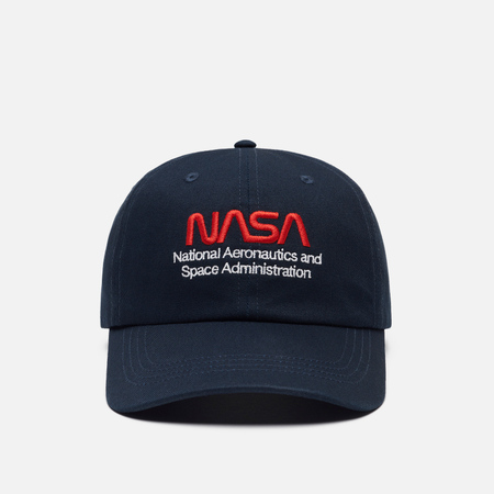 фото Кепка alpha industries nasa worm logo, цвет синий