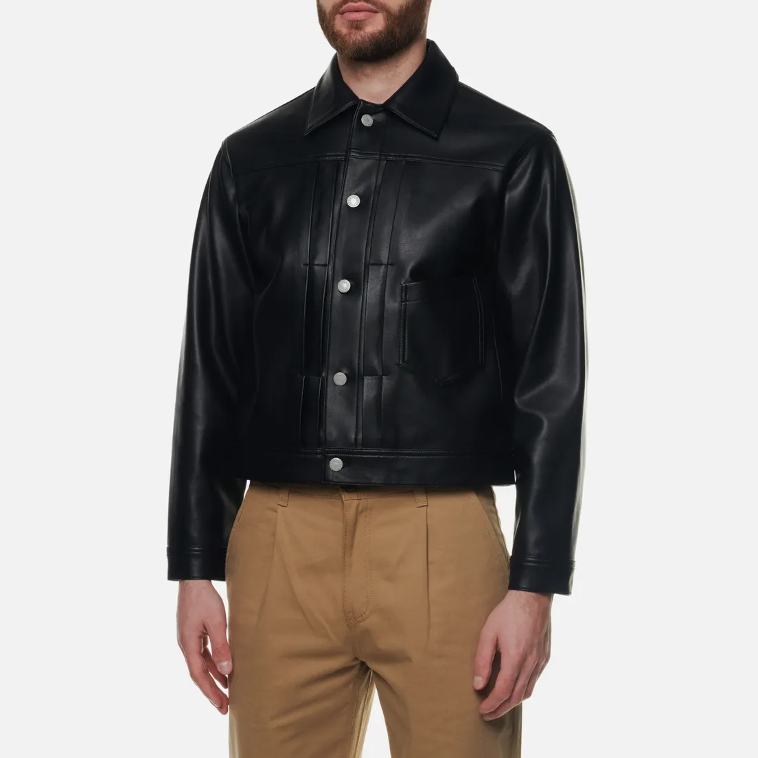 Uniform Bridge Мужская демисезонная куртка Vegan Leather Trucker