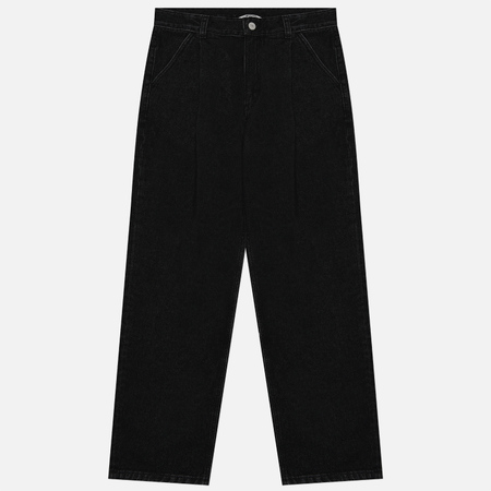 фото Мужские джинсы uniform bridge wide one tuck denim, цвет чёрный, размер s