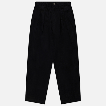 фото Мужские брюки uniform bridge ae corduroy two tuck chino, цвет чёрный, размер m