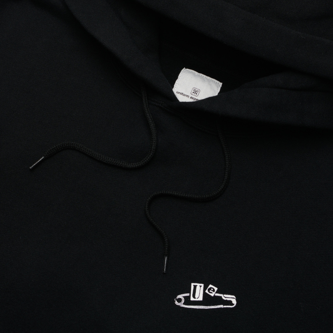Мужская толстовка uniform experiment, цвет чёрный, размер S UE-212006-BLK Sleeve Paneled Wide Hoodie - фото 2