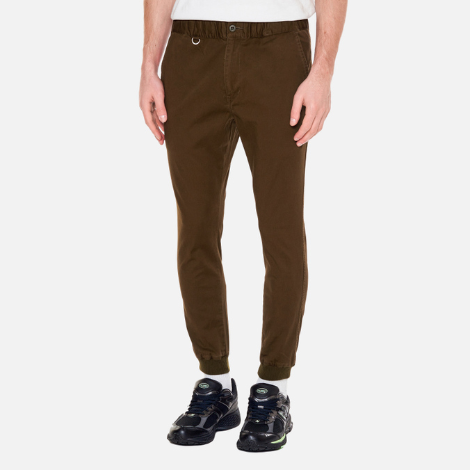 Мужские брюки uniform experiment, цвет оливковый, размер M UE-212018-KHAKI Stretch Chino Ribbed Easy - фото 4