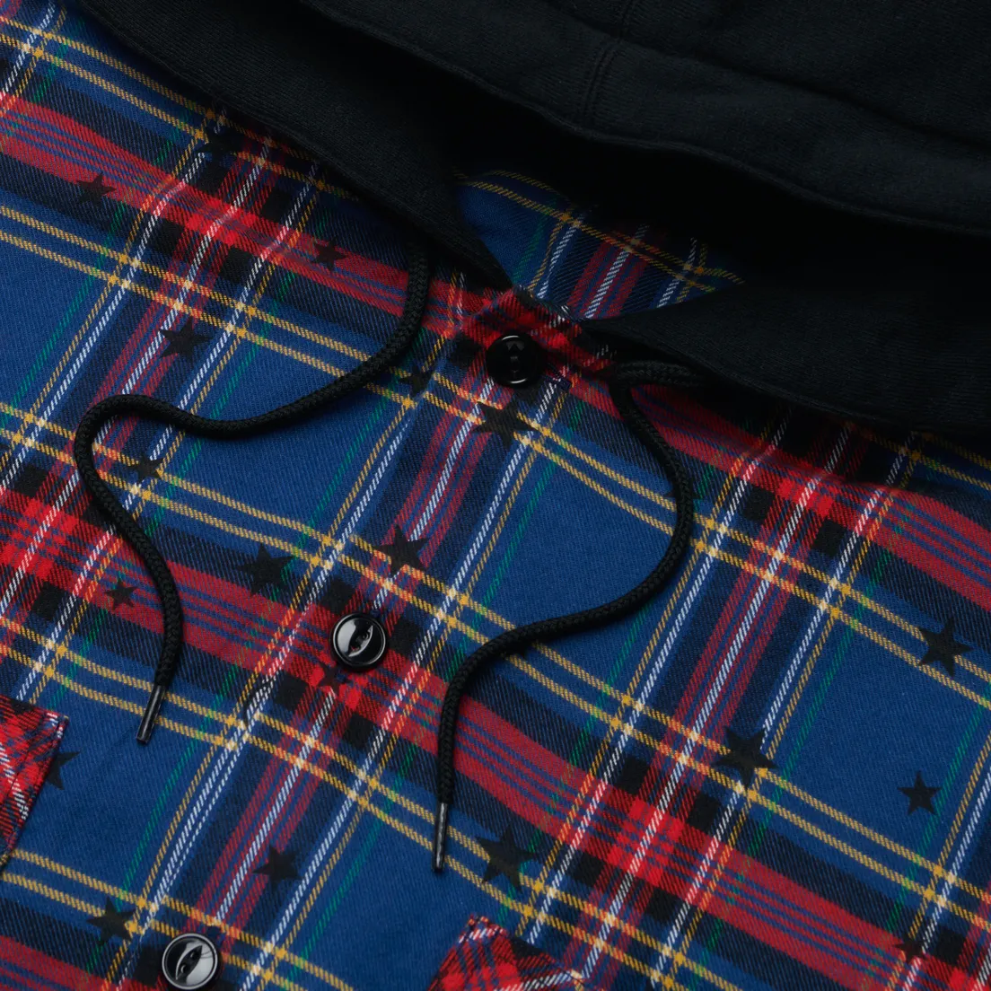 uniform experiment Мужская рубашка Star Flannel Check Big Hooded