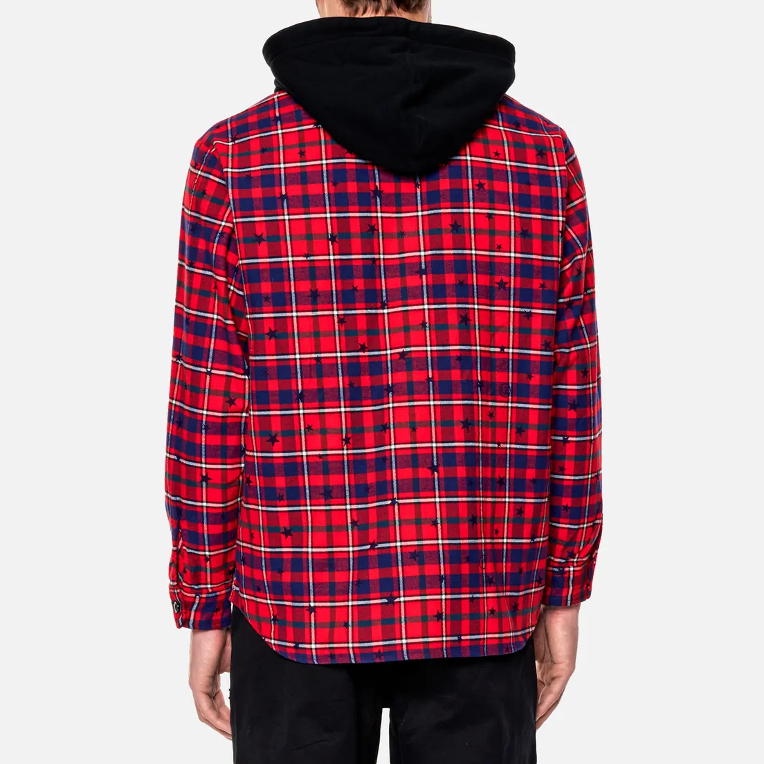 uniform experiment Мужская рубашка Star Flannel Check Big Hooded