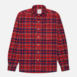 Мужская рубашка uniform experiment Star Flannel Check Big B.D. Red
