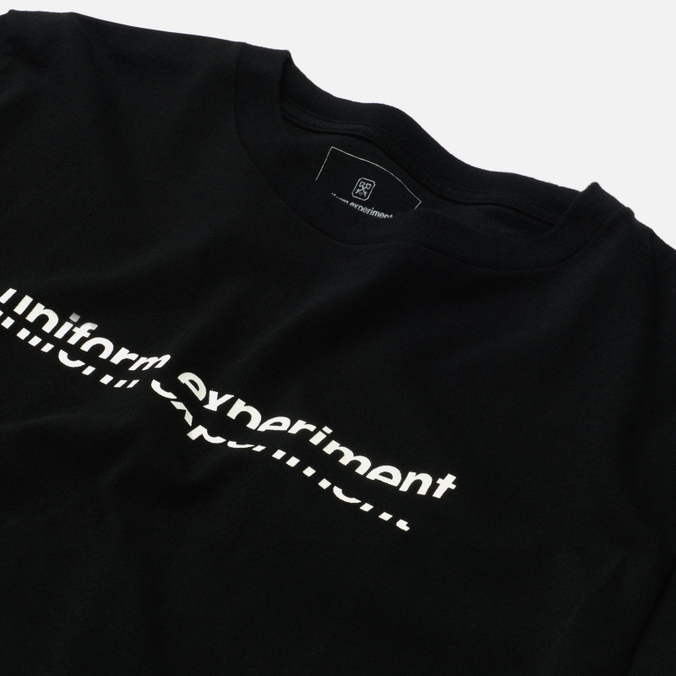 Мужская футболка uniform experiment, цвет чёрный, размер S UE-212048-BLK Slash Graphic Wide - фото 2