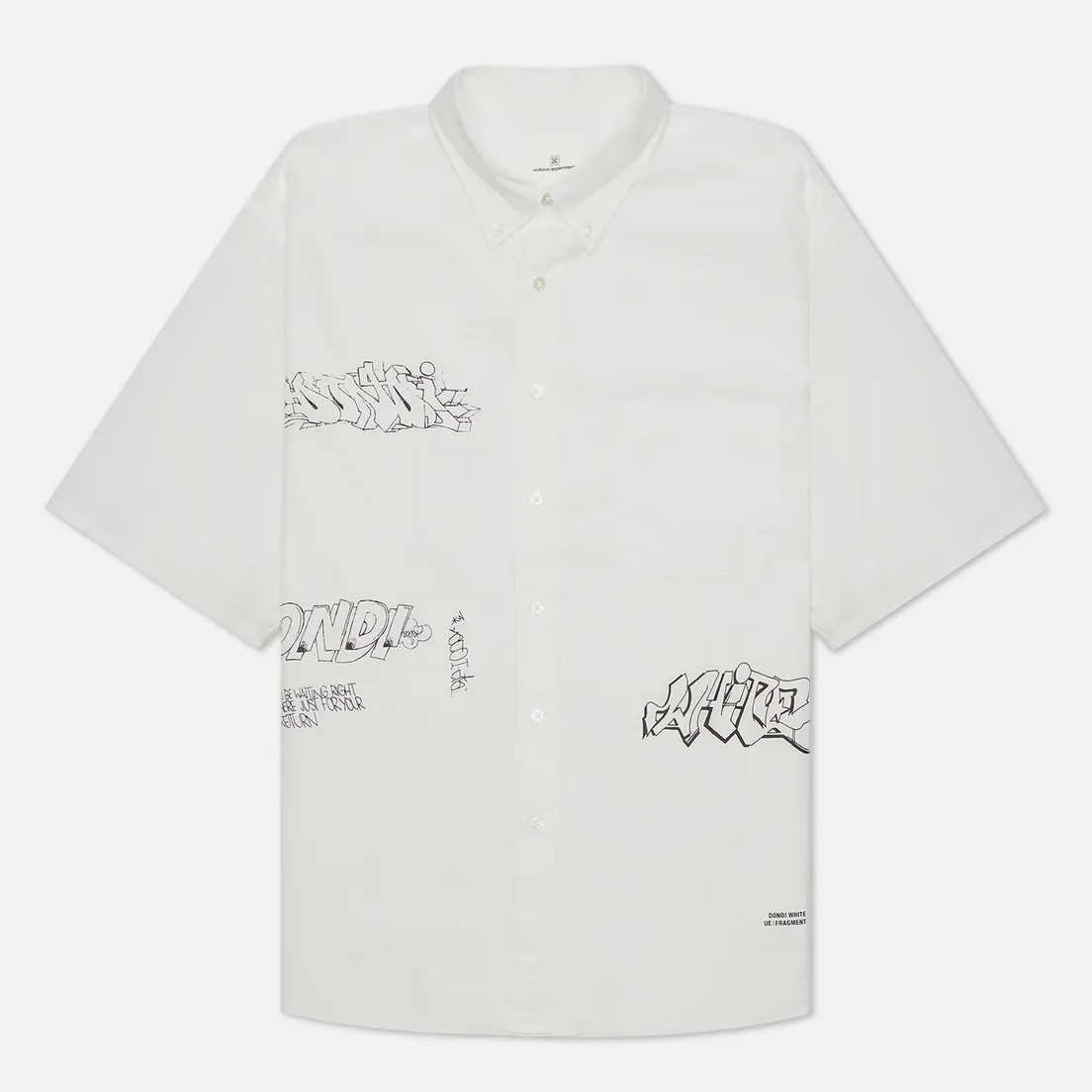 uniform experiment Мужская рубашка x Dondi White Graffiti B.D.