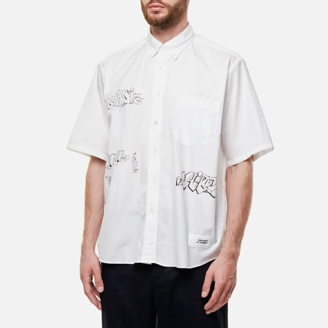 uniform experiment Мужская рубашка x Dondi White Graffiti B.D.