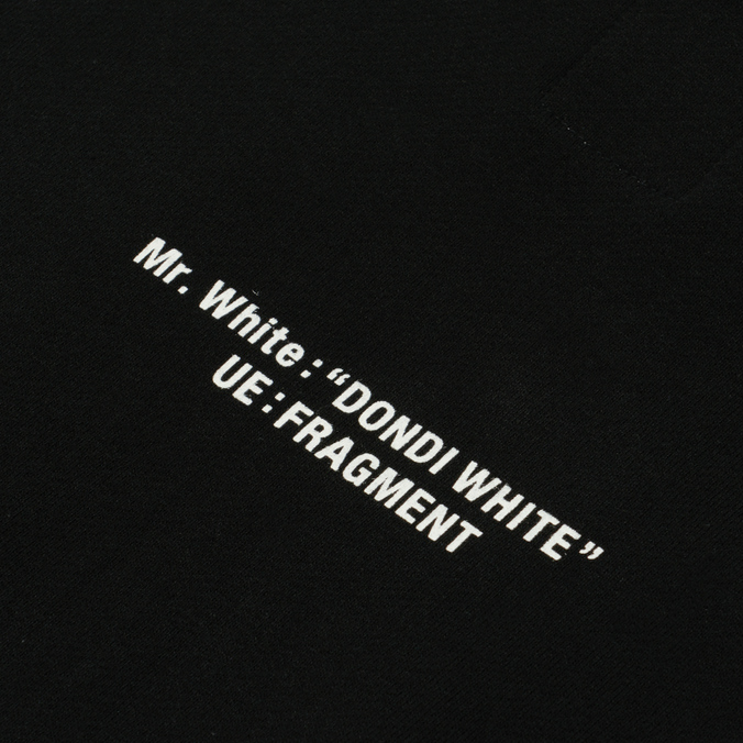 Мужская толстовка uniform experiment, цвет чёрный, размер S UE-220003-BLACK x Dondi White Pullover Sweat Hoodie - фото 3