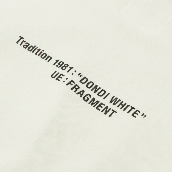 Мужская толстовка uniform experiment, цвет белый, размер M UE-220003-WHITE x Dondi White Pullover Sweat Hoodie - фото 3