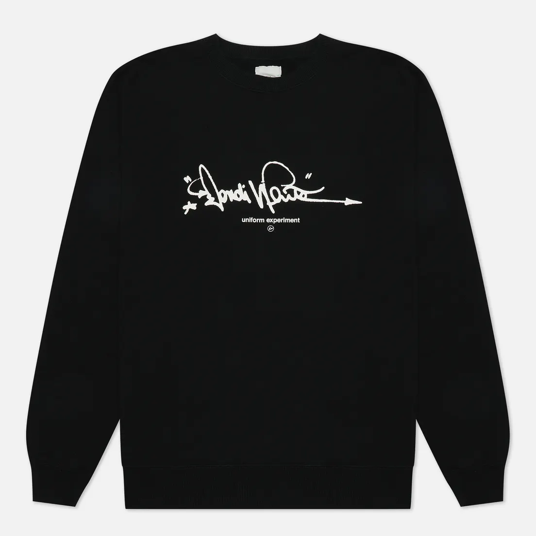uniform experiment Мужская толстовка x Dondi White Signature Crew Neck
