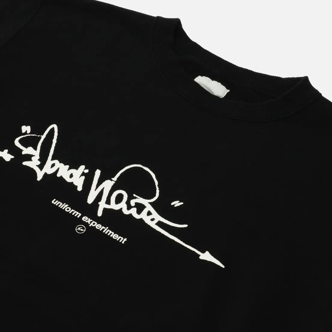 uniform experiment Мужская толстовка x Dondi White Signature Crew Neck