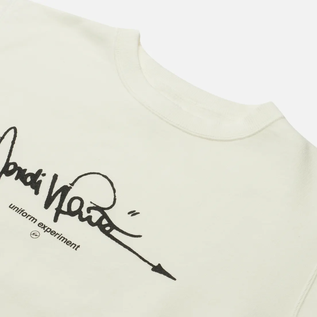 uniform experiment Мужская толстовка x Dondi White Signature Crew Neck