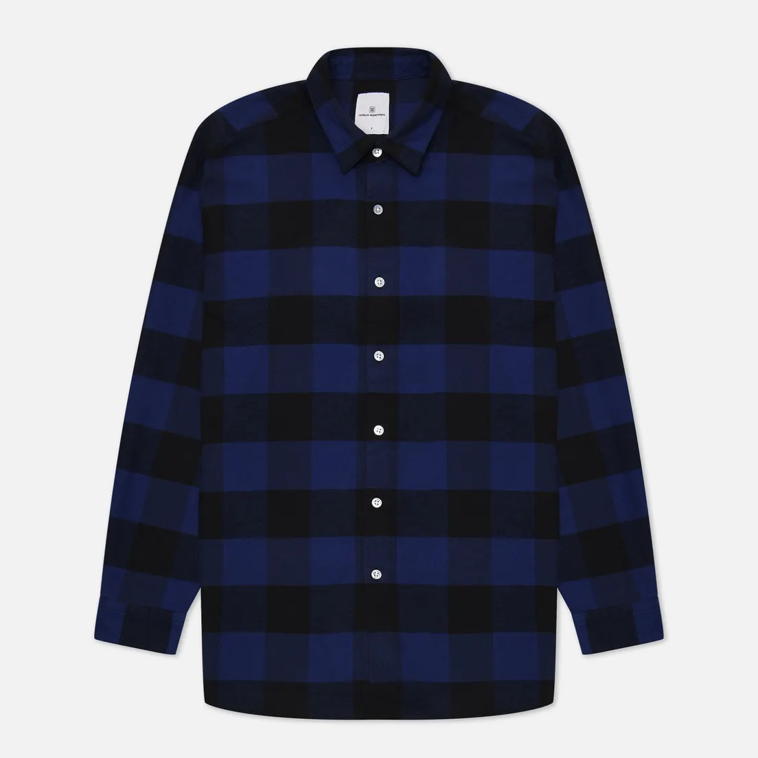 uniform experiment Мужская рубашка Baggy Logo Regular Collar Flannel Block Check