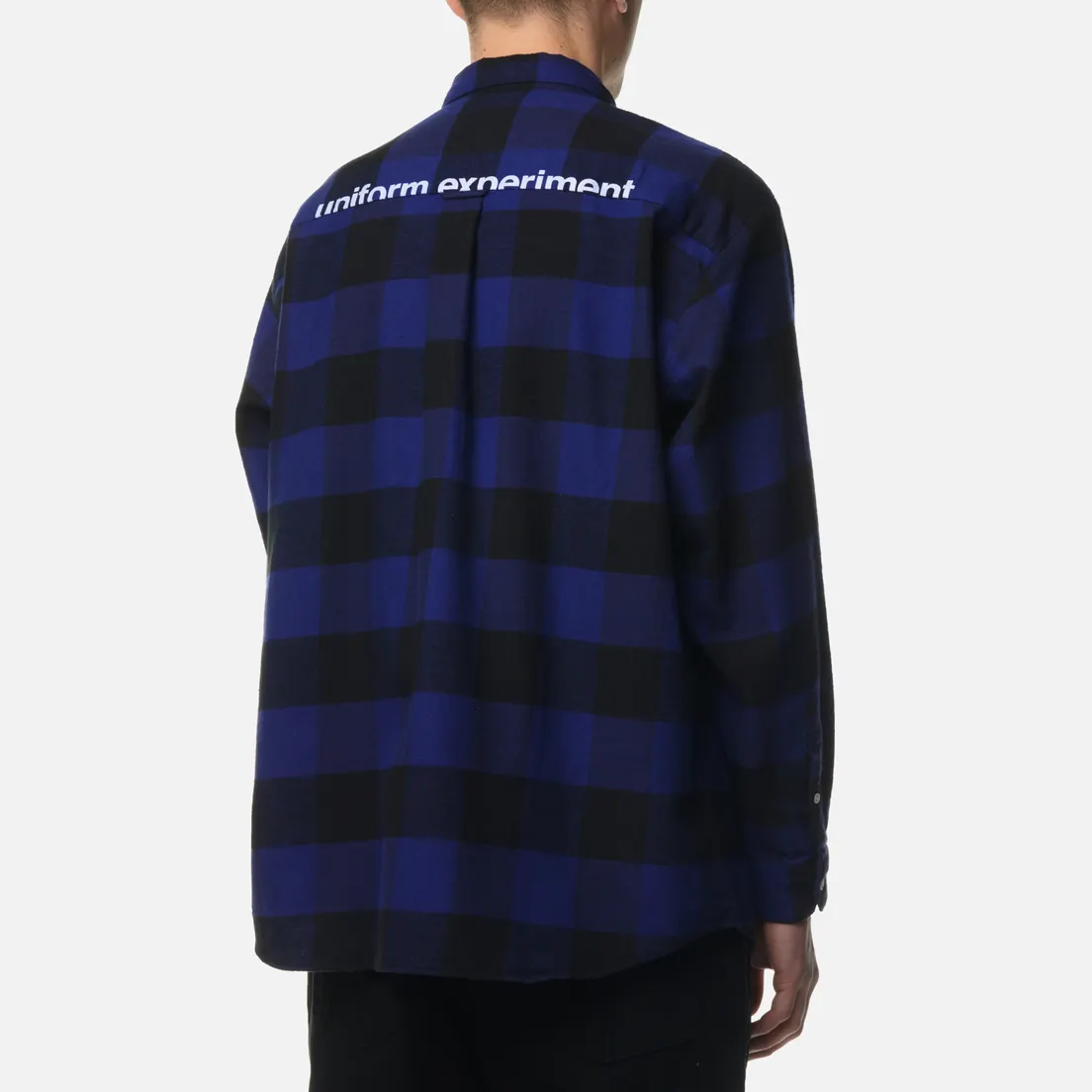 uniform experiment Мужская рубашка Baggy Logo Regular Collar Flannel Block Check