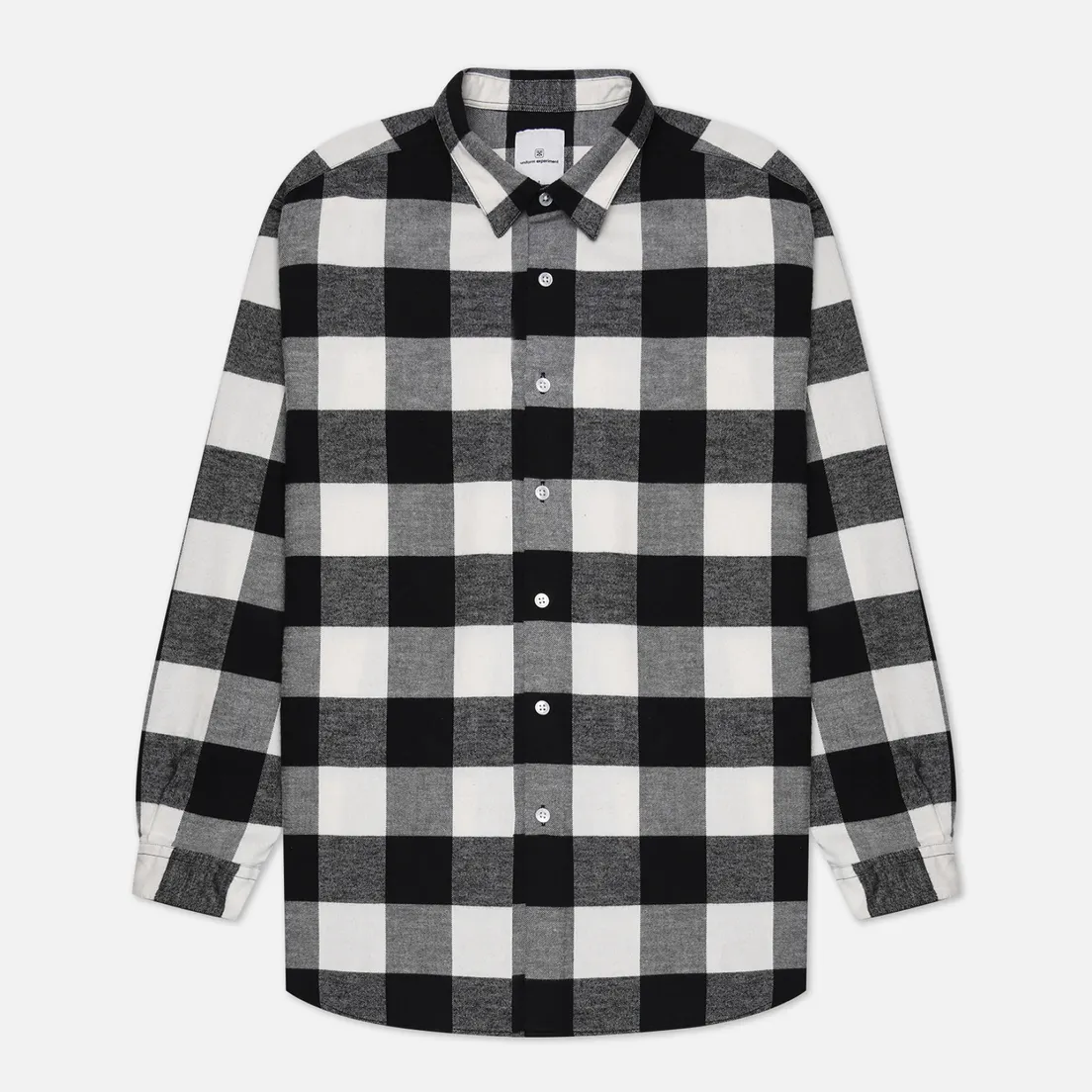 uniform experiment Мужская рубашка Baggy Logo Regular Collar Flannel Block Check