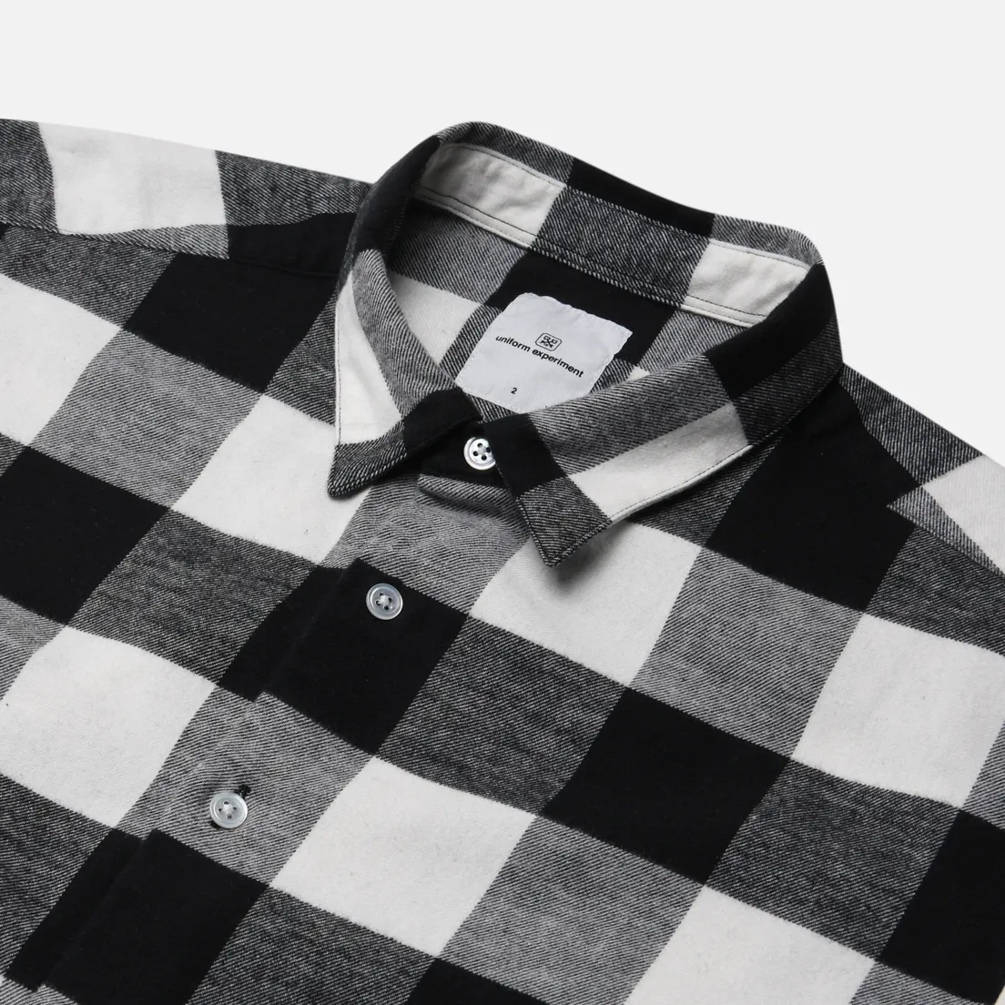 uniform experiment Мужская рубашка Baggy Logo Regular Collar Flannel Block Check