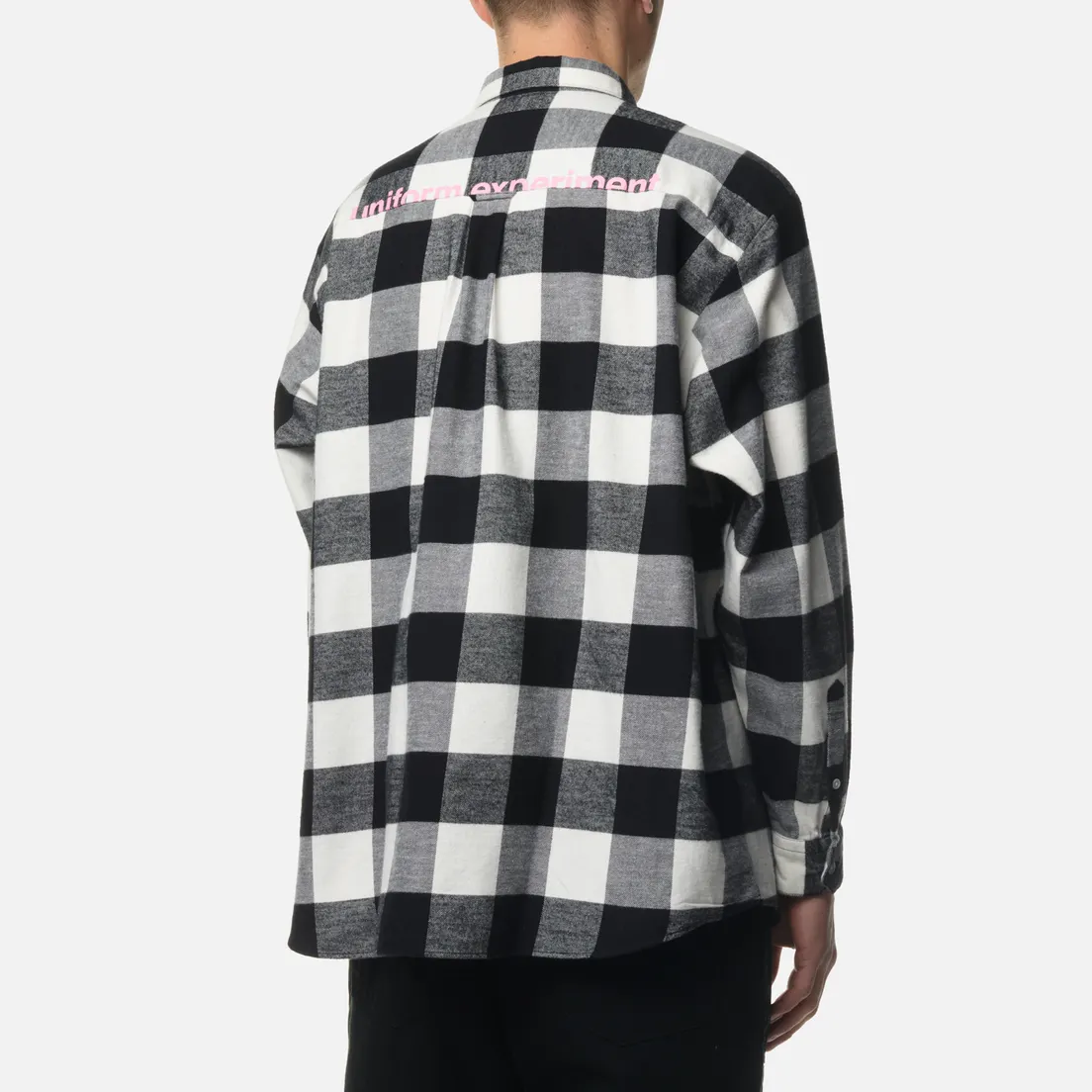 uniform experiment Мужская рубашка Baggy Logo Regular Collar Flannel Block Check
