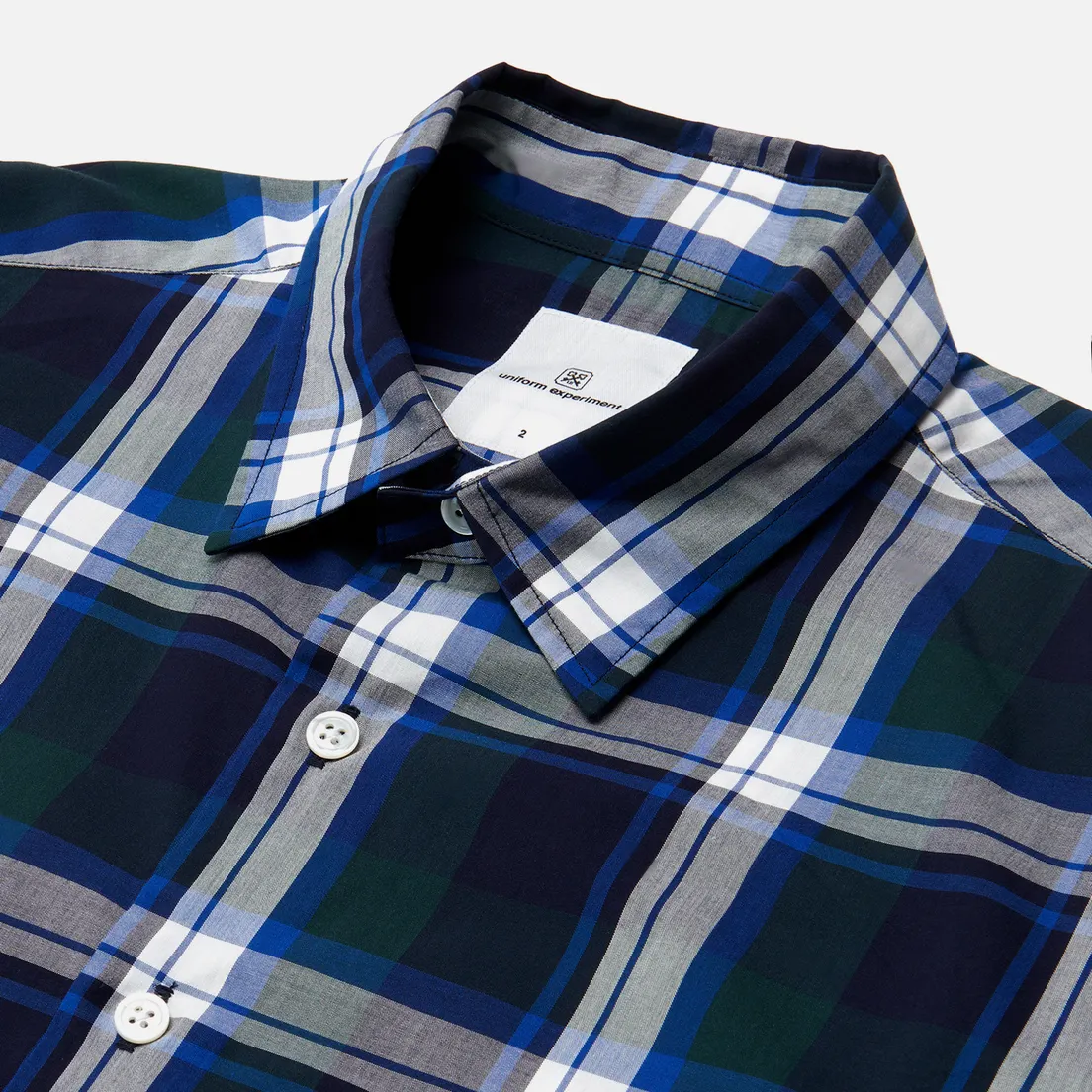 uniform experiment Мужская рубашка Check Yoke Print Regular Collar