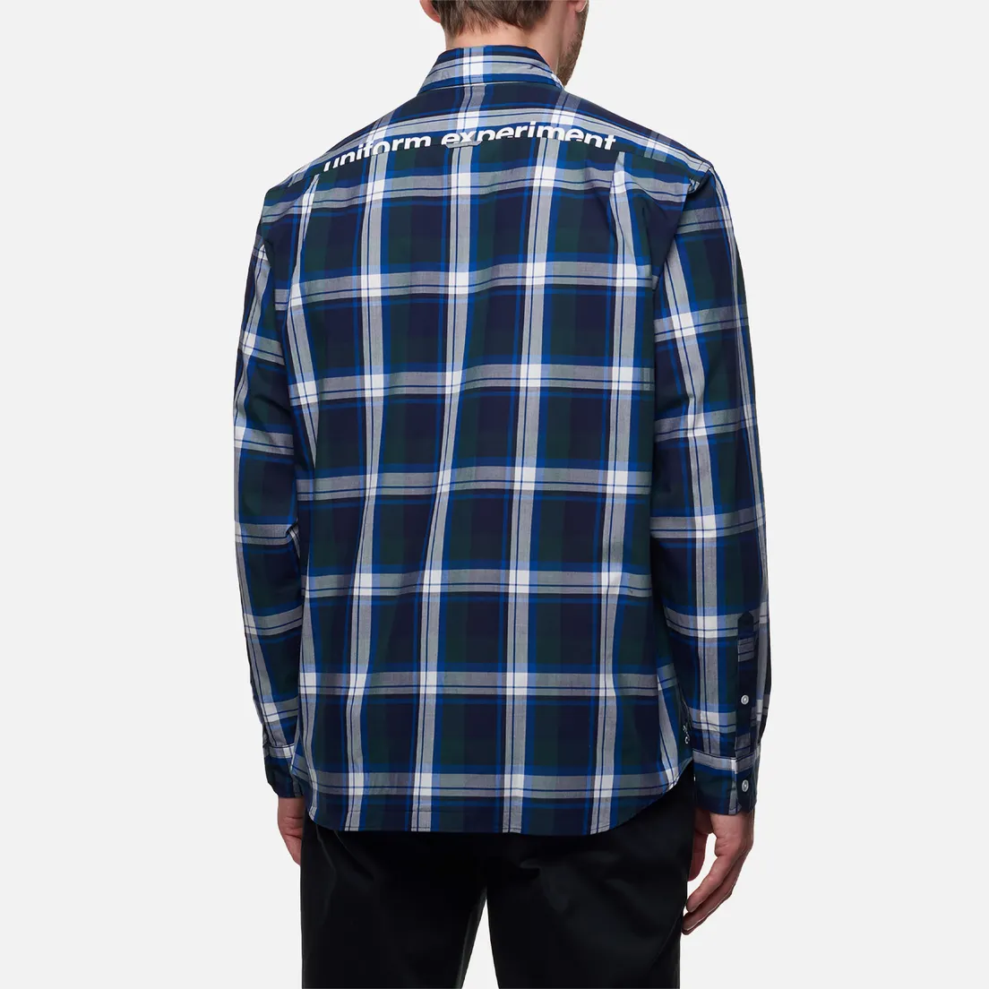 uniform experiment Мужская рубашка Check Yoke Print Regular Collar