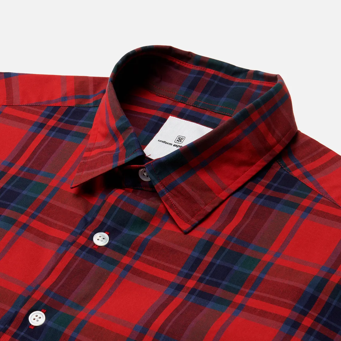 uniform experiment Мужская рубашка Check Yoke Print Regular Collar
