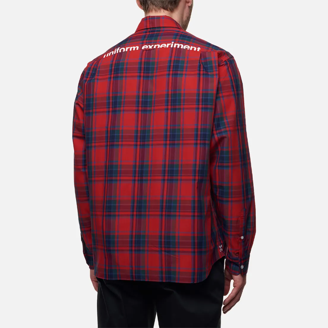 uniform experiment Мужская рубашка Check Yoke Print Regular Collar