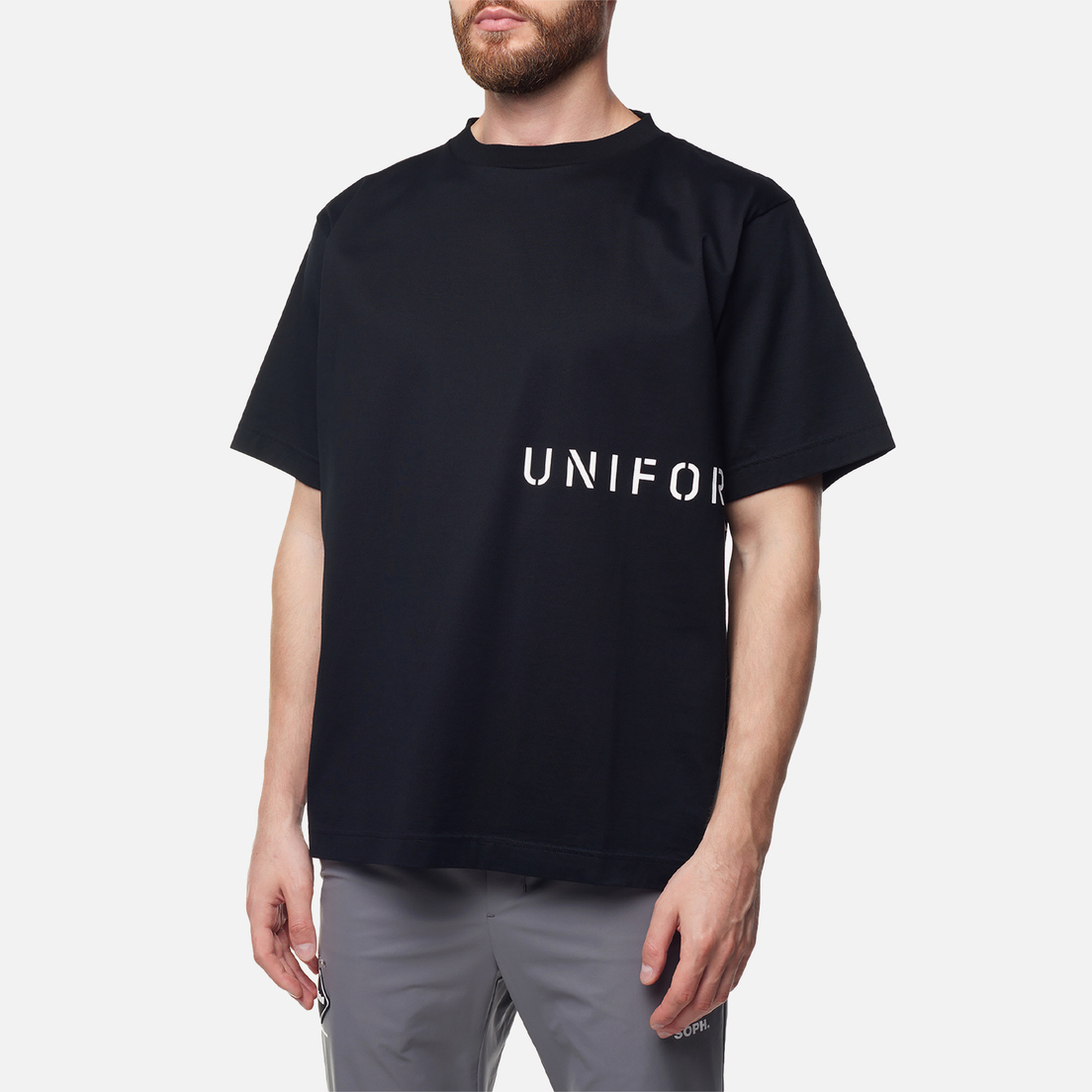 uniform experiment Мужская футболка Authentic Stencil Logo Wide