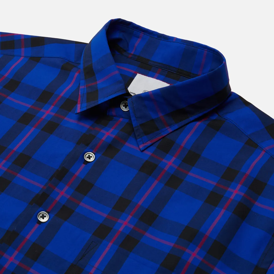 uniform experiment Мужская рубашка Line Check Regular Collar Big