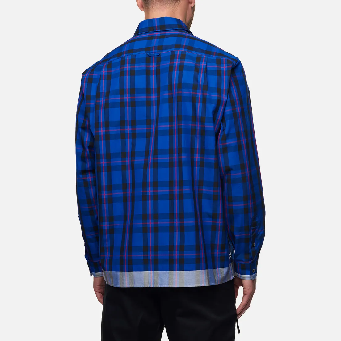 uniform experiment Мужская рубашка Line Check Regular Collar Big