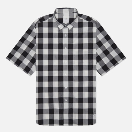 фото Мужская рубашка uniform experiment yoke logo print b.d big, цвет чёрный, размер s