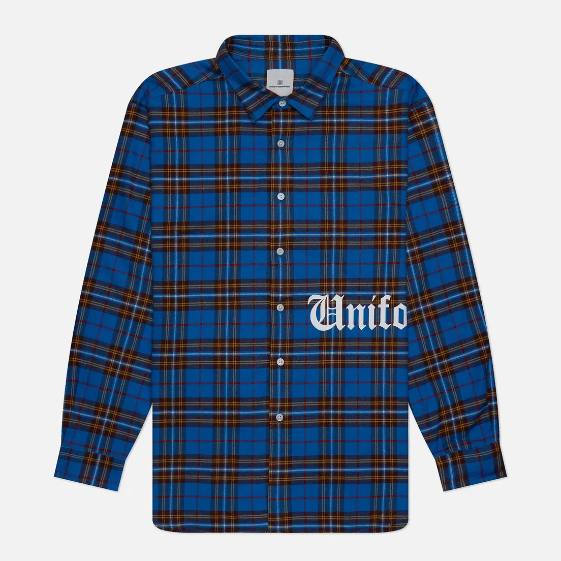 uniform experiment Мужская рубашка Flannel Check Gothic Logo Baggy