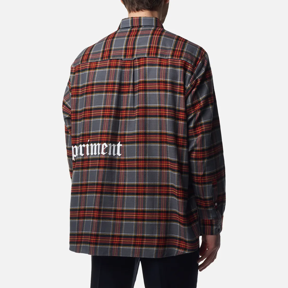 uniform experiment Мужская рубашка Flannel Check Gothic Logo Baggy