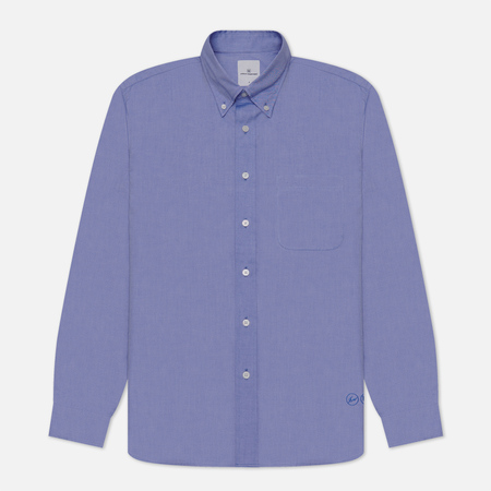 фото Мужская рубашка uniform experiment giza oxford b.d., цвет голубой, размер s