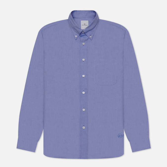 Мужская рубашка uniform experiment Giza Oxford B.D., цвет голубой