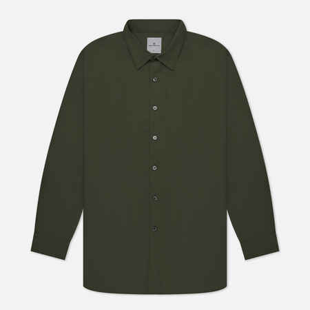 фото Мужская рубашка uniform experiment supplex baggy, цвет зелёный, размер s