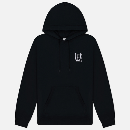 фото Мужская толстовка uniform experiment authentic logo hoodie, цвет чёрный, размер s