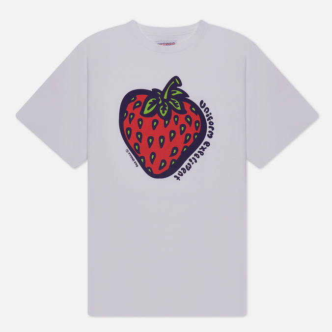 Мужская футболка uniform experiment Insane Wide Strawberry, цвет белый